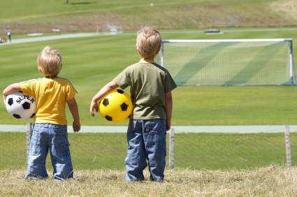 Outdoor soccer kids league