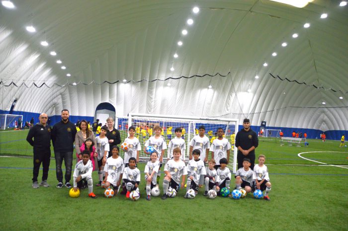 MP Rechie Valdez with Kids soccer team